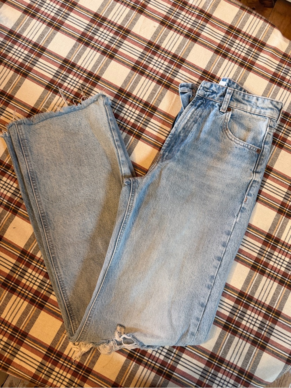 Zara Light Blue Straight Leg Women's Jeans